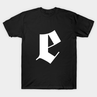 e goth letter design T-Shirt